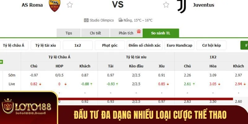 Trang Cá Cược Thể Thao Uy Tín - Giải Trí Xanh Chín 24/24 Với Loto188 4 Đầu tư đa dạng nhiều loại cược thể thao